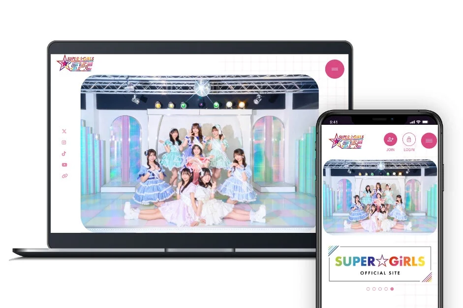 SUPER☆GiRLS オフィシャルファンクラブサイトの様子