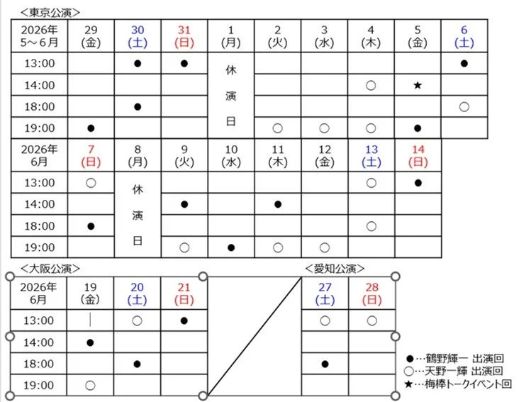 梅棒 21st STAGE『ラヴ・オール!!』公演スケジュール