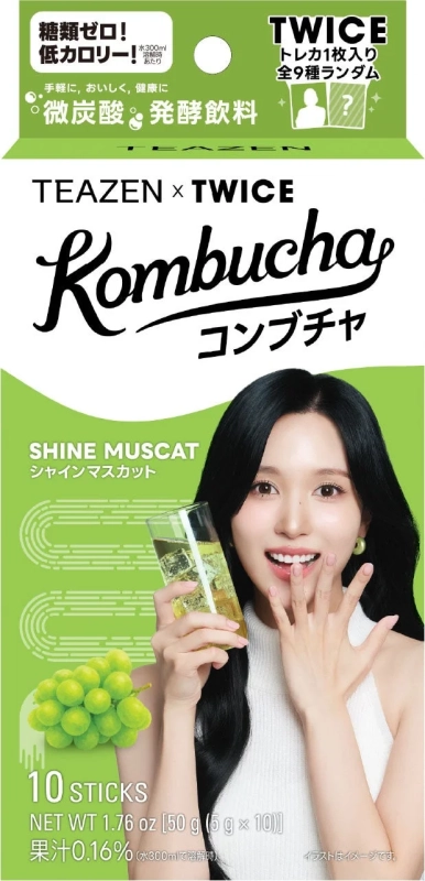 TEAZENコンブチャ シャインマスカット味パッケージ