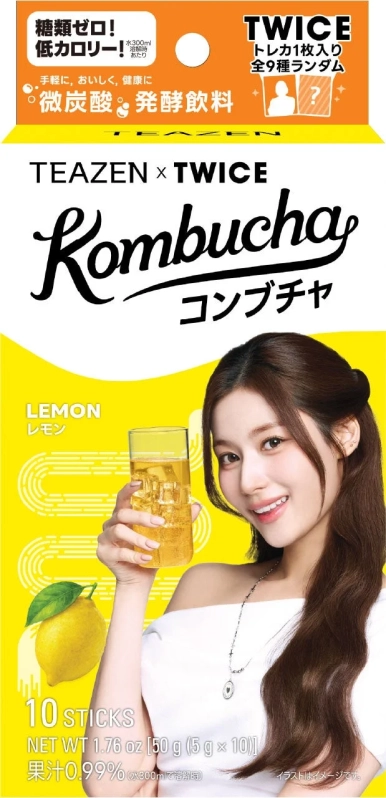 TEAZENコンブチャ レモン味パッケージ