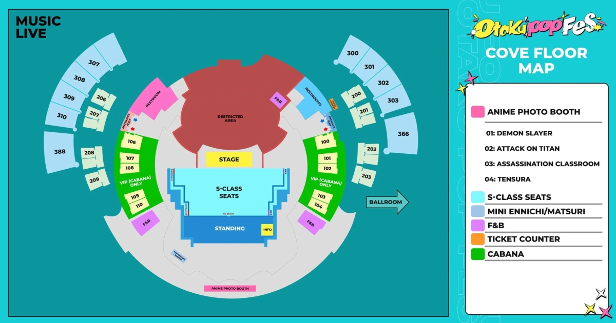 OtakuPopFesの会場フロアマップ