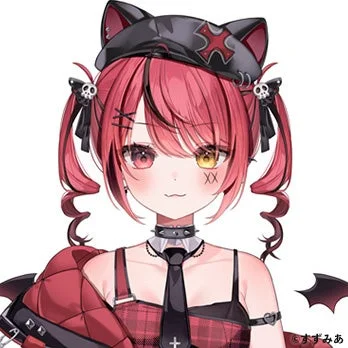 ピンク髪と猫耳の帽子が特徴的なアニメ風の女性キャラクター