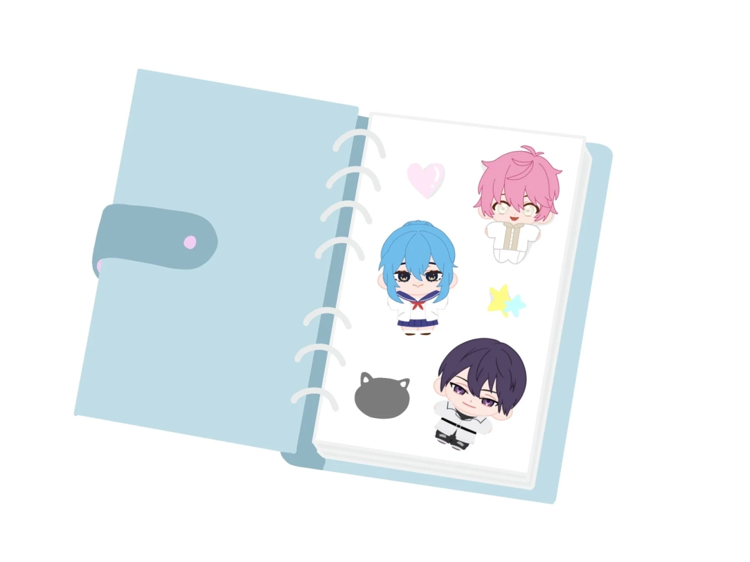 ワッペンステッカーでカスタマイズされたノート
