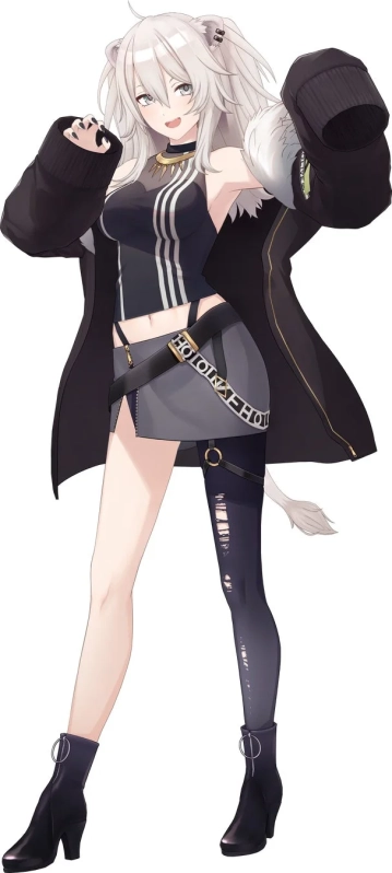 獅白ぼたん全身イラスト
