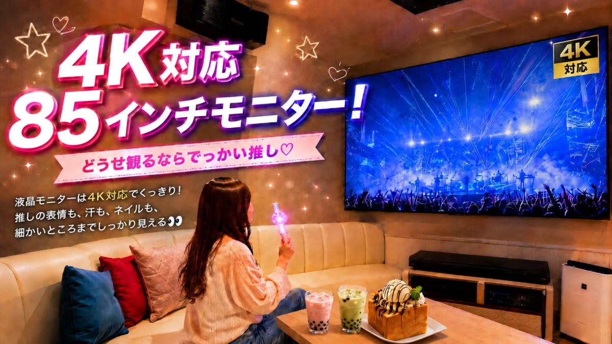 大画面モニターでライブを楽しむイメージ