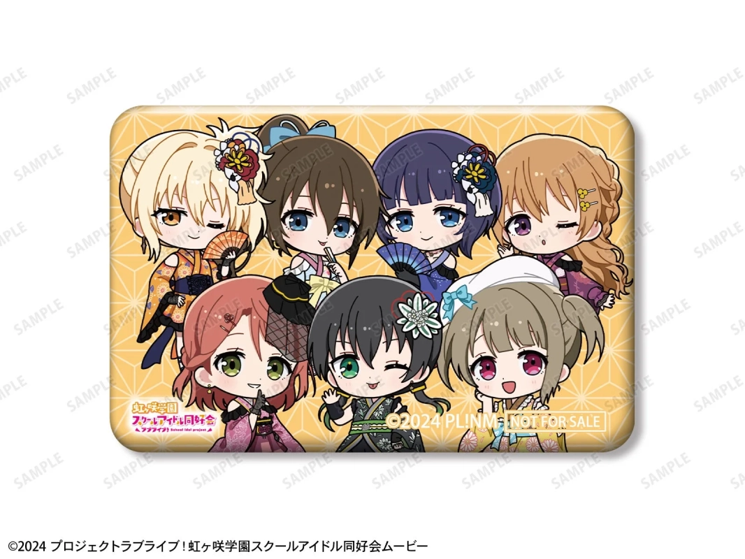 BOX購入特典 ちびキャラ 着物ドレスver. レクタングル缶バッジ