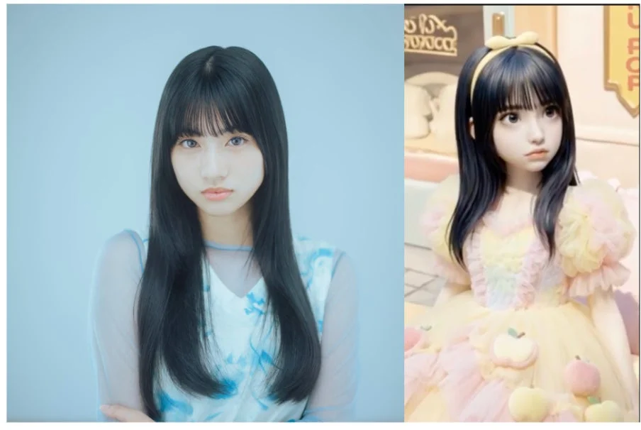 向井怜衣さんの実写とアニメ比較