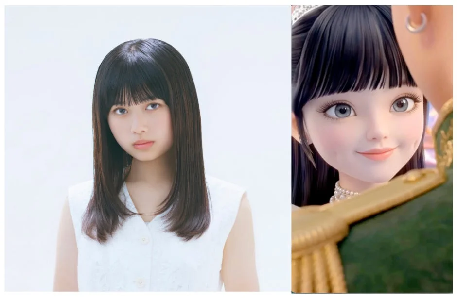 長浜広奈さんの実写とアニメ比較