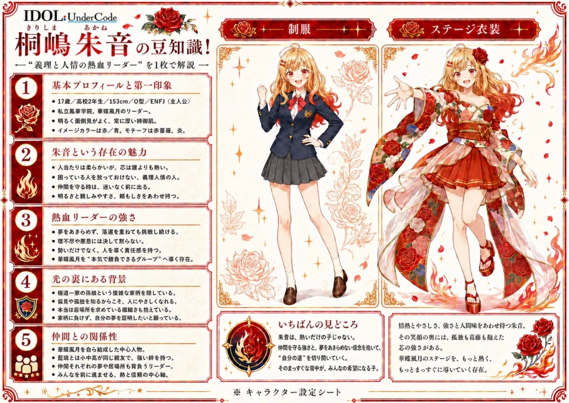 桐嶋朱音 キャラクター設定シート