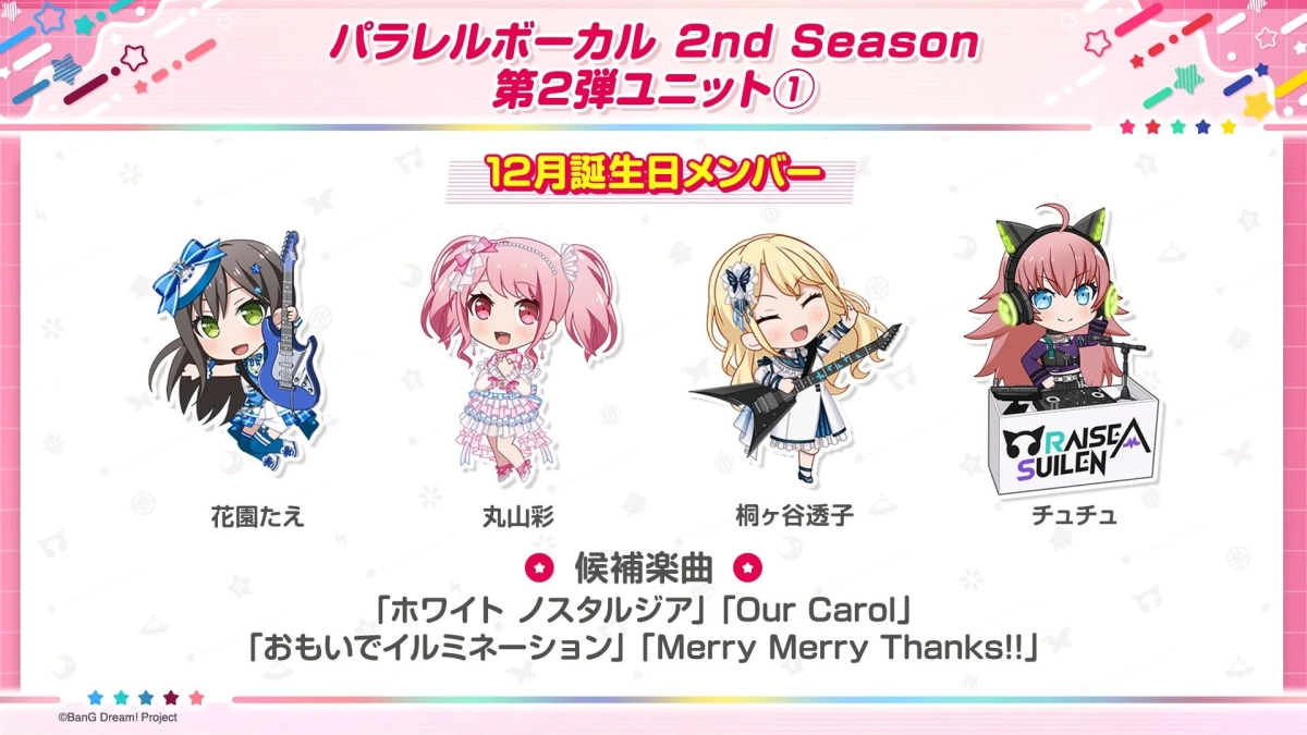 12月誕生月メンバー
