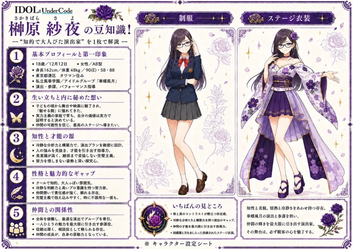 榊原紗夜 キャラクター設定シート