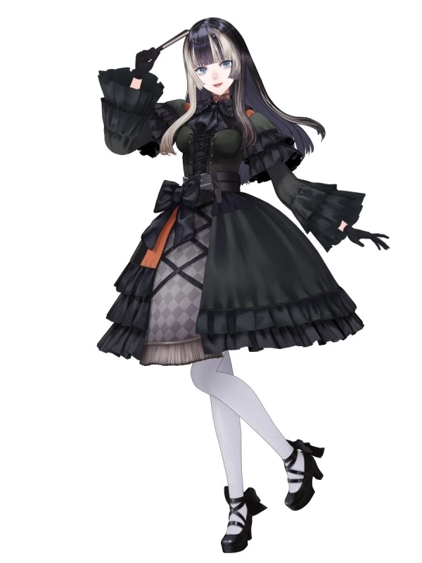 儒烏風亭らでんさんの全身イラスト