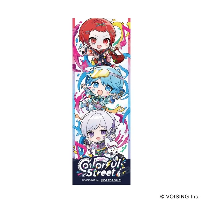 VOISINGの「Colorful Street」をテーマにした縦長のポップなイラスト。