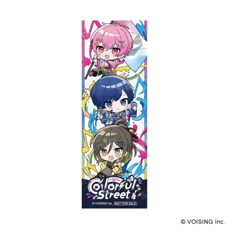 VOISING Inc.の「Irregular Vacation Colorful Street Summer Tour」をテーマにした、3人のちびキャラが描かれたカラフルなデザインの画像です。