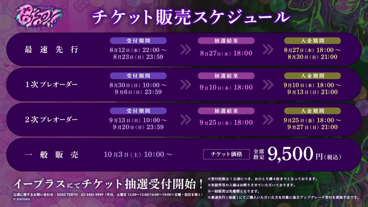 チケット販売スケジュール